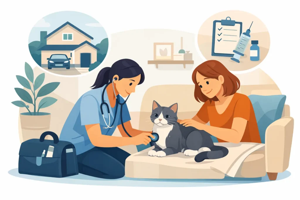 Consultation vétérinaire chat à domicile