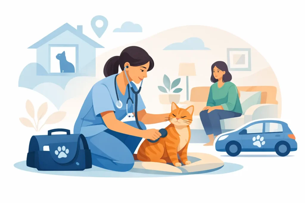 Douleur chat vétérinaire à domicile