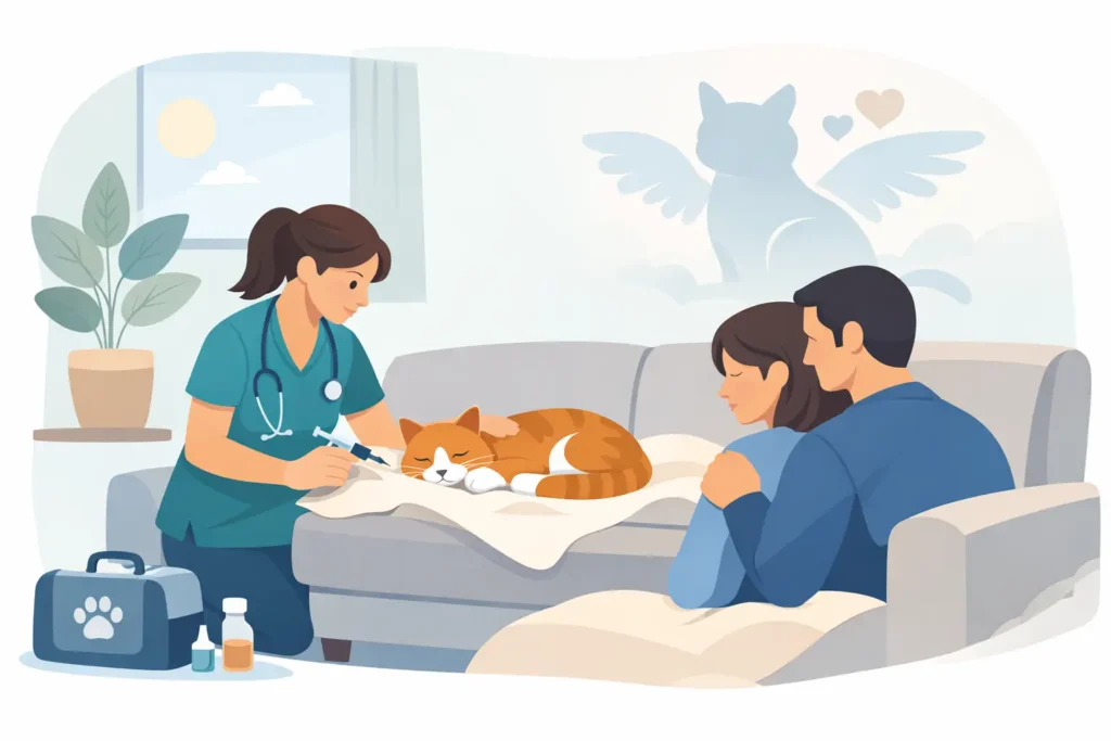 Euthanasie chat à domicile: comment ça se passe
