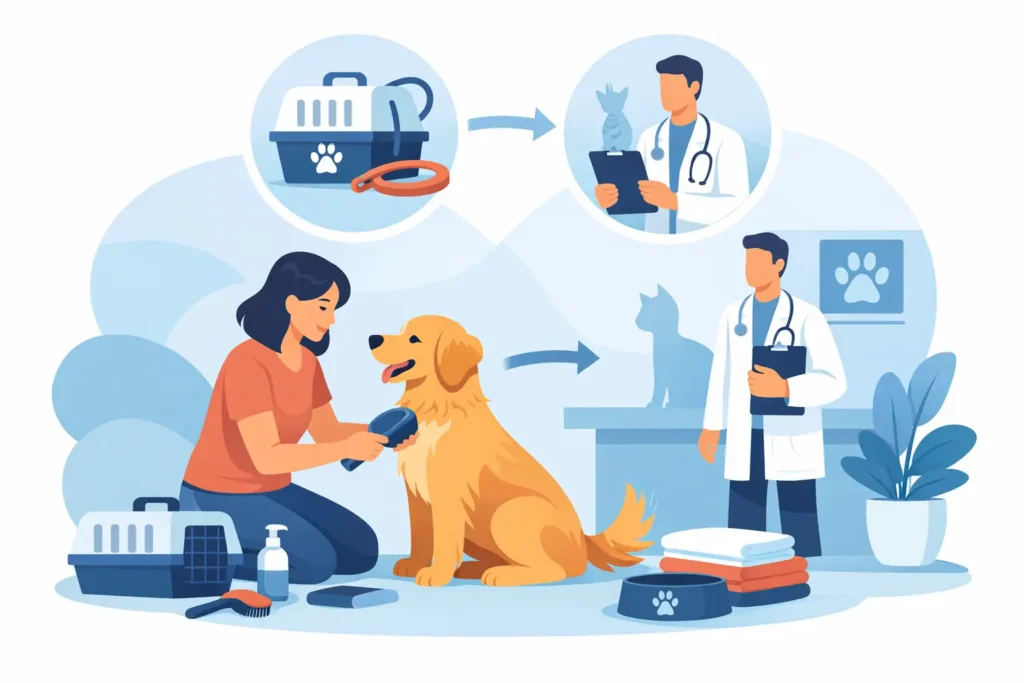 Comment préparer son animal avant visite