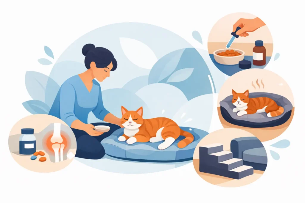 Comment aider un chat arthrosique au quotidien
