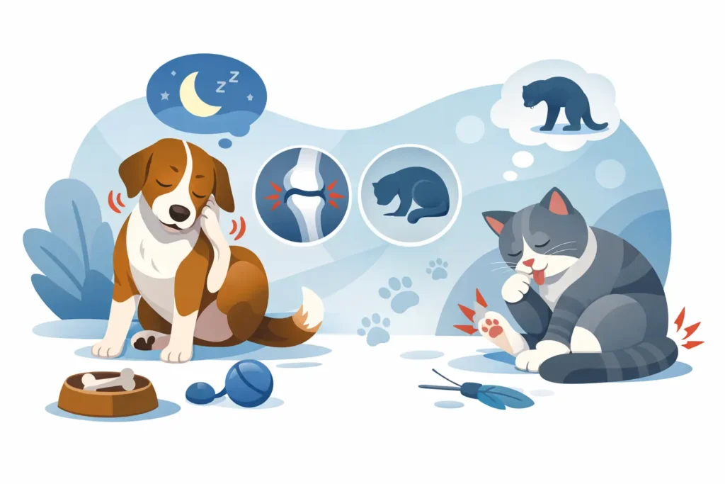 Signes de douleur chronique chien chat