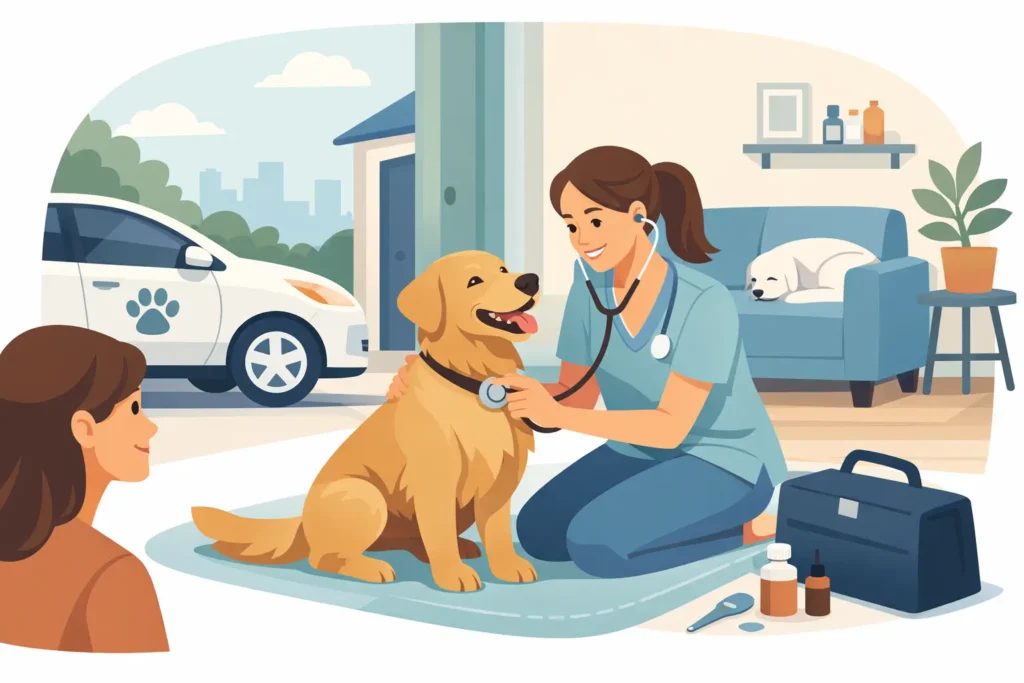Avantages d’une visite vétérinaire à domicile pour chien
