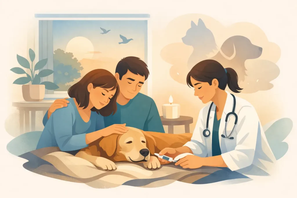Euthanasie animale à domicile, décider avec douceur