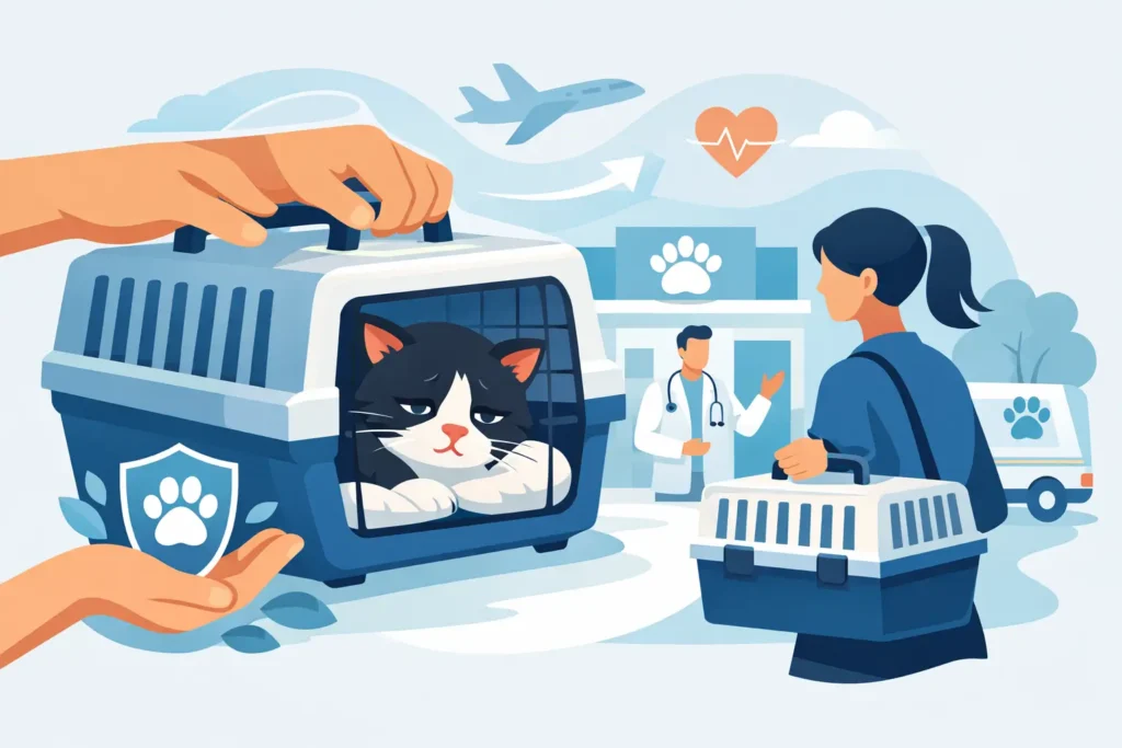 Faut-il déplacer un chat malade sans risque ?