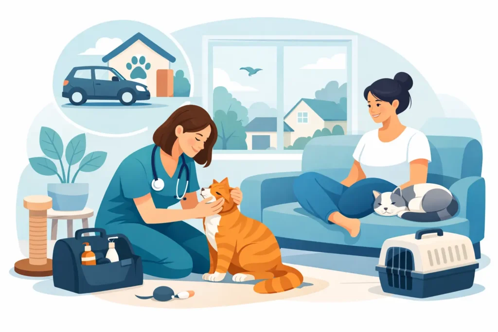 Les bénéfices d’un vétérinaire à domicile pour chat