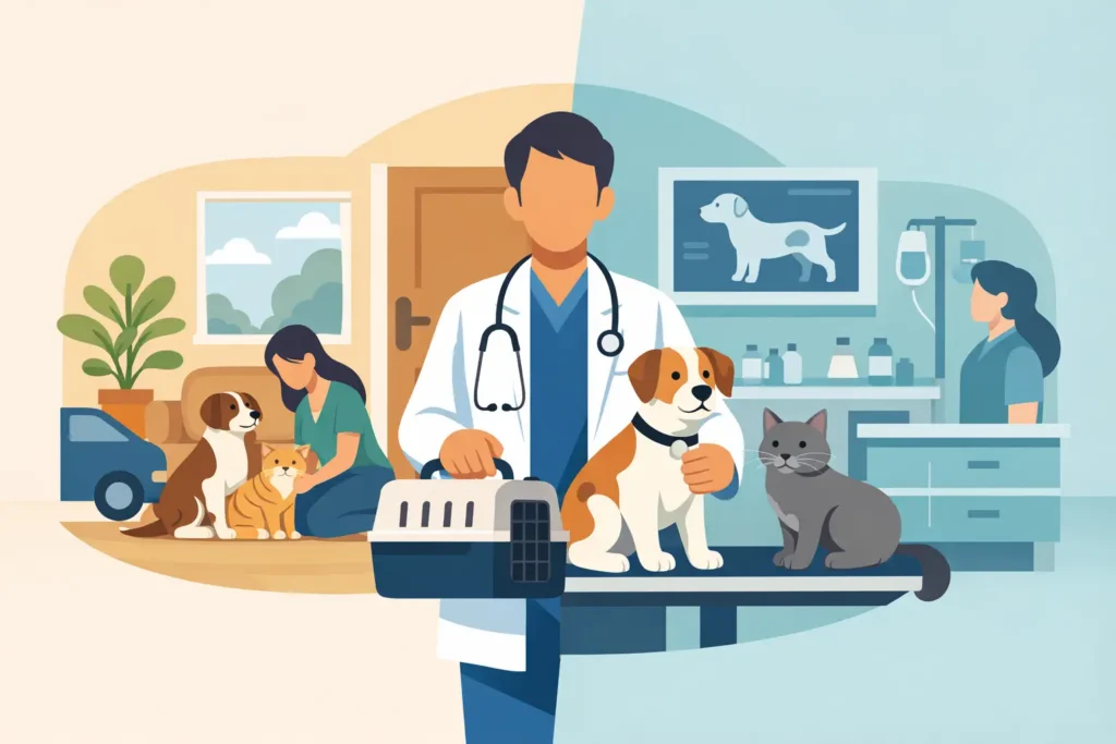 Visite à domicile ou clinique pour votre animal