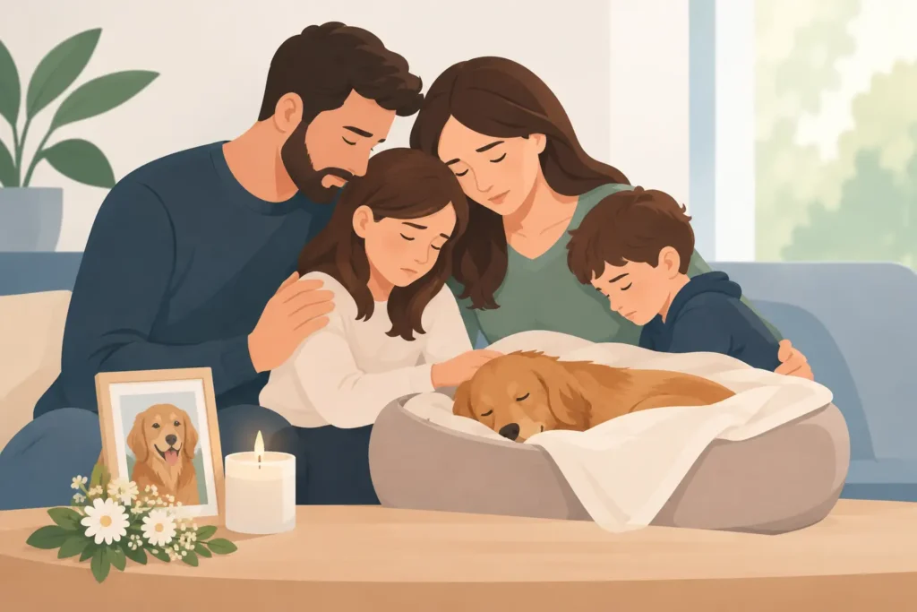 Cas d’accompagnement du deuil animal en famille