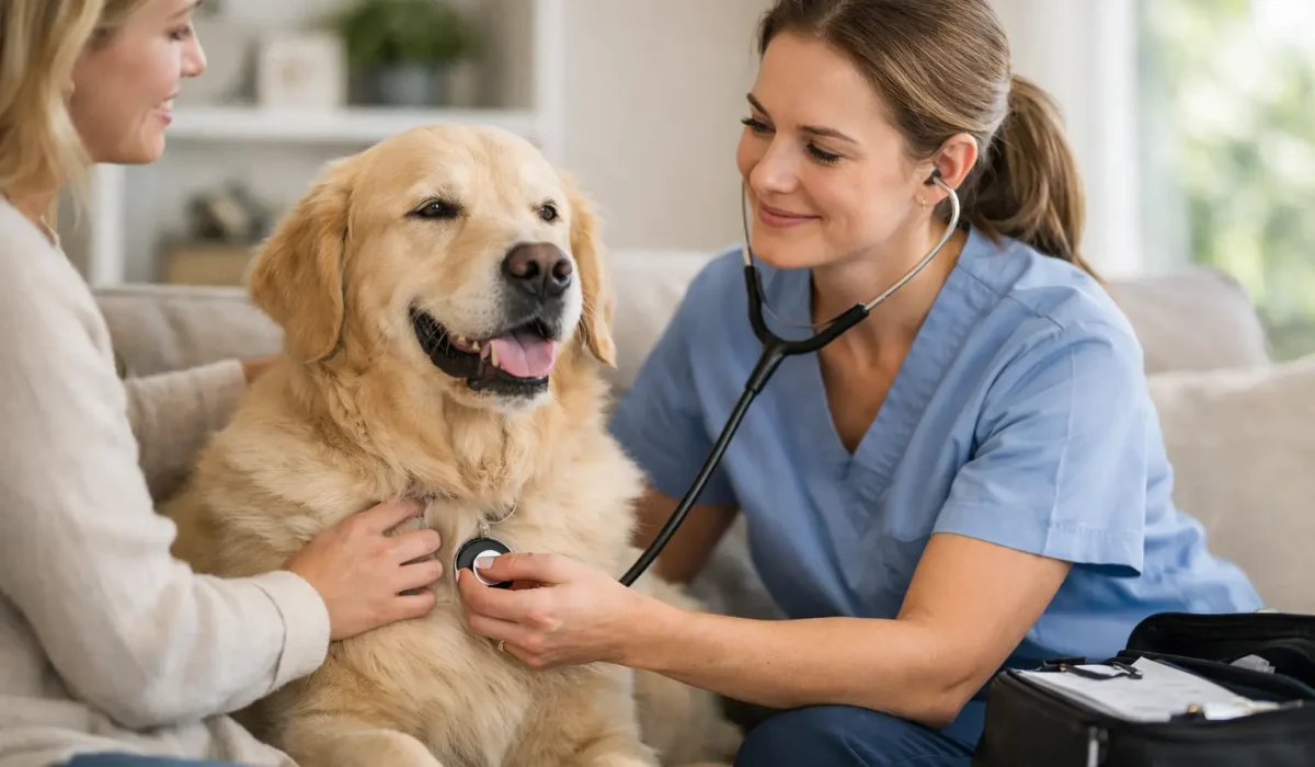 Bénéfices vétérinaires à domicile pour animaux sensibles