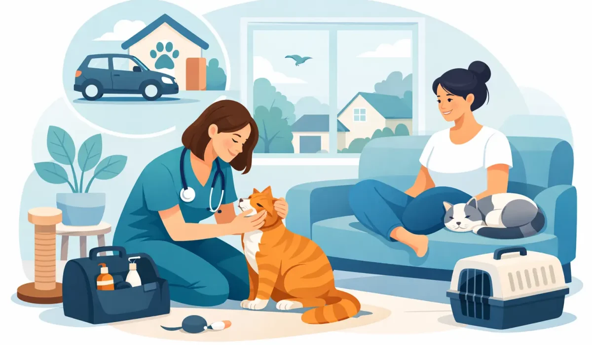 Les bénéfices d’un vétérinaire à domicile pour chat