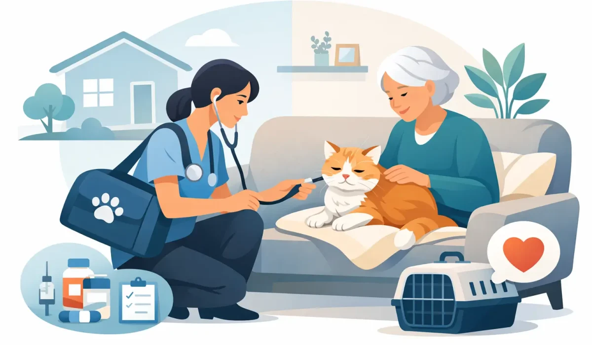 Vétérinaire maison pour chat âgé, le bon choix ?